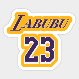 Labubu Basketball Jersey Labubu 23 Lakers Jersey Sticker